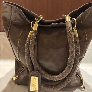 Badgley Mischka Brown Tote Bag